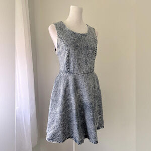 Vintage ‘00s 36 Point 5 Denim Fit & Flare Sleeveless Mini Dress